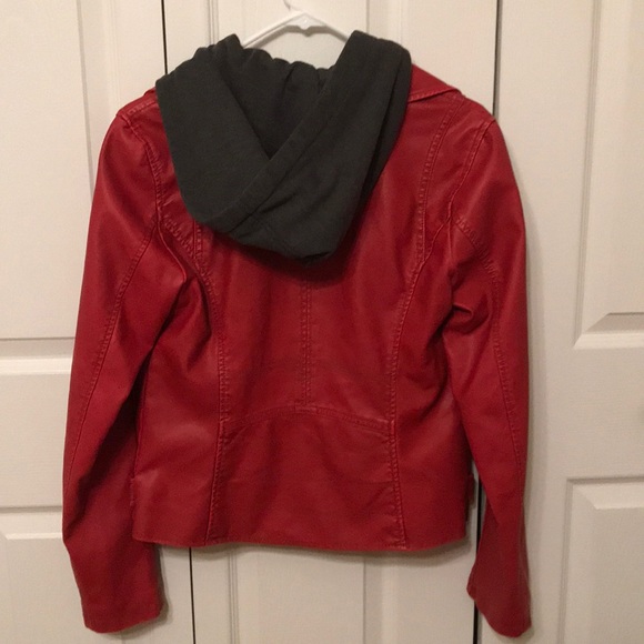 Red Leather Jacket NWOT - Picture 2 of 4